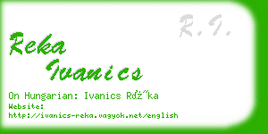 reka ivanics business card